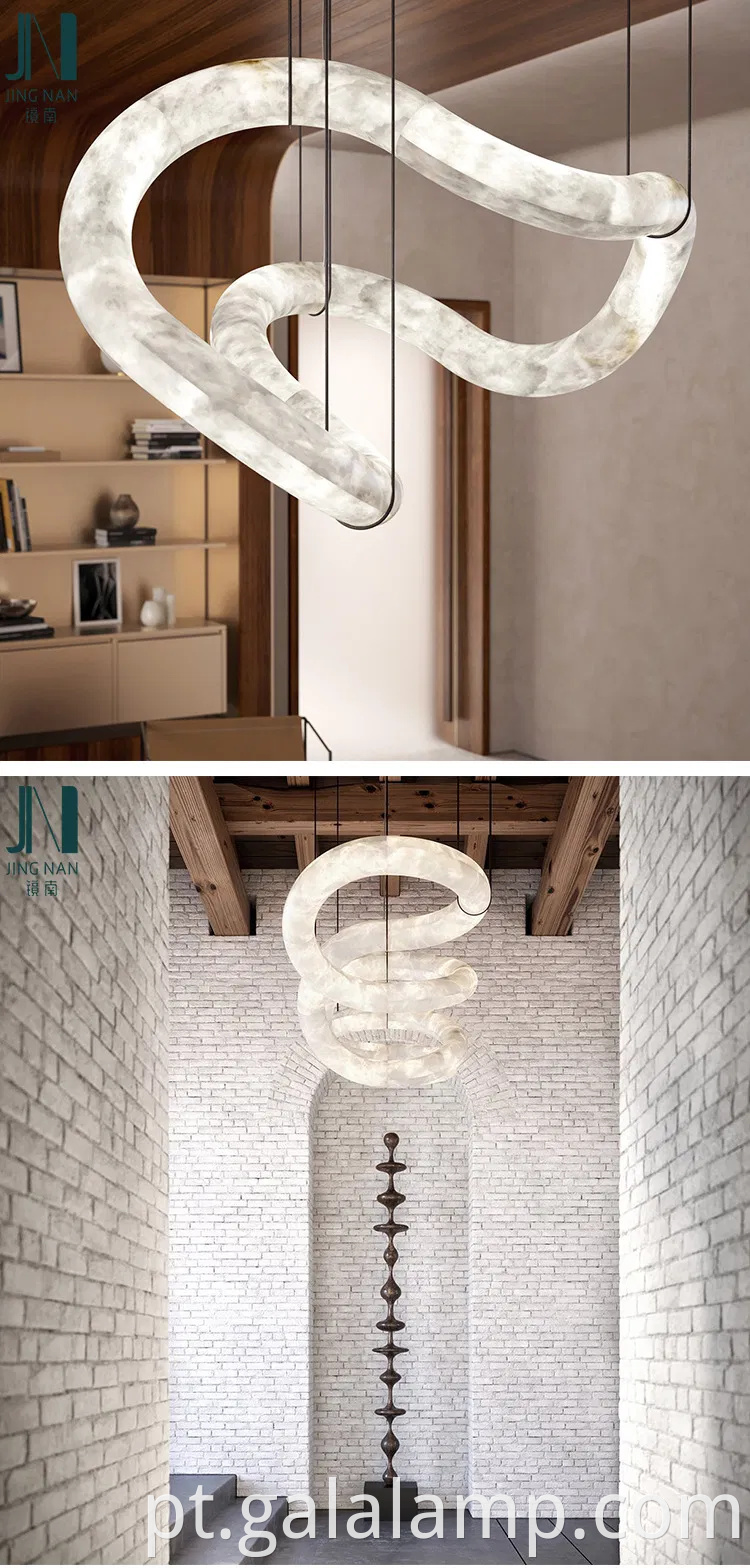 Design de luz pendente de mármore espanhol único e moderno
